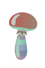 Magic gradient mushroom. 