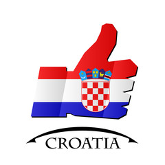 like icon made from the flag of croatia