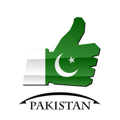 like icon made from the flag of Pakistan