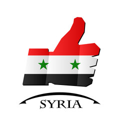 like icon made from the flag of Syria