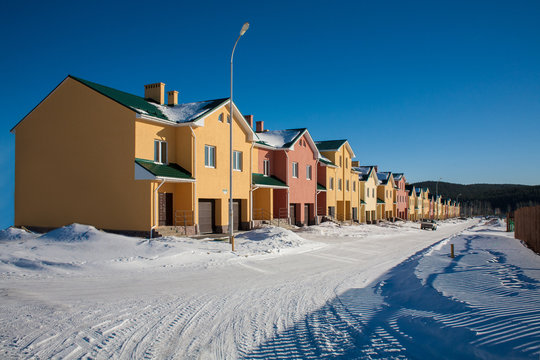 Newly Built Suburban Row Houses