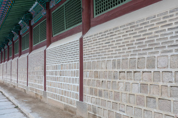 Ancient Chinese Wall of Temple Background