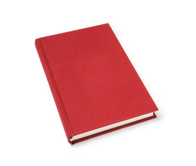 Red lying book isolated 