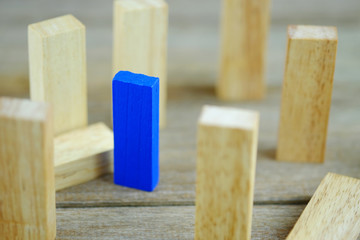 Wooden block for business concept.