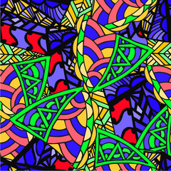 abstract drawing background of geometric patterns