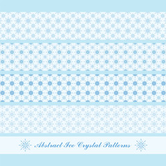 Set of Abstract Ice Crystal Patterns for Background and Decoration