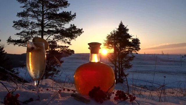 brandy and sunset