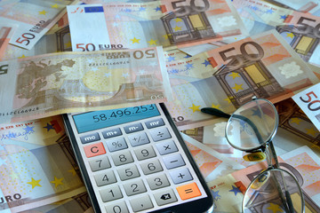 banconote, euro, moneta