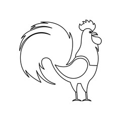 rooster icon over white background. vector illustration