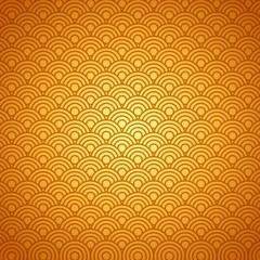 background with circular shapes in gold color. colorful design. vector illustration