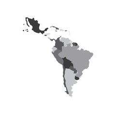 latin america map icon over white background. vector illustration