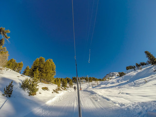 Illustration ski-lift.