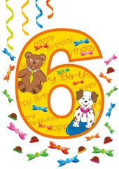 buon compleanno numero 6 