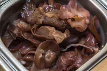 Jew's Ear Mushroom, set of food suki is japanese food