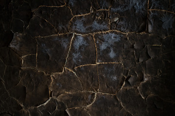 Detail of a wall destroyed by fire