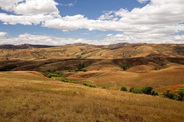 wavy deforested landscape of northwest Madagascar