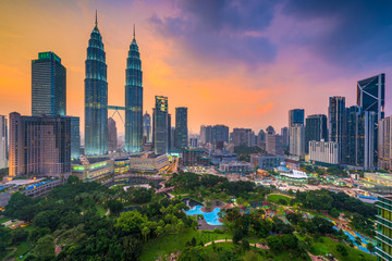 Naklejka premium Kuala Lumpur Skyline