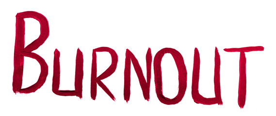 Burnout, Schrift, handgemalt