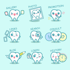  tooth set with web design