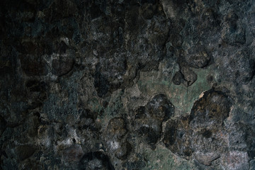 Detail of a wall destroyed by fire