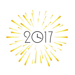 2017 new year design template. Greeting background. Burst christmas card. Holiday illustration