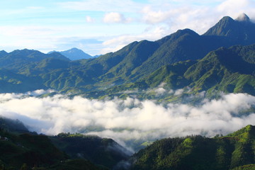 clouds on mountain