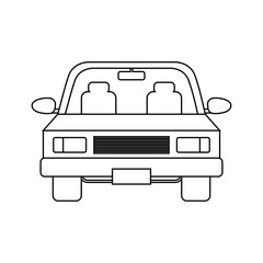 Obraz na płótnie Canvas car vehicle icon over white background. vector illustration