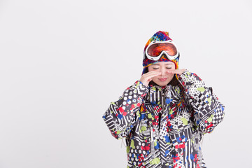 ウィンタースポーツ・女性(白バック)