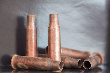 7.62 mm caliber rifle rust bullet casings