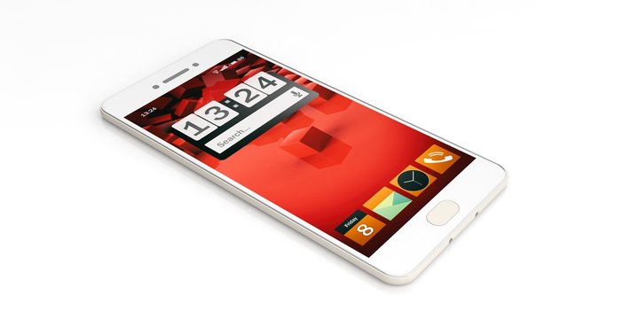 Smartphone on white background. 3d illustration