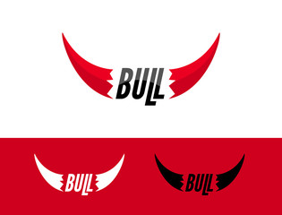 Obraz premium Bull logo design template. Flat bull logo sign. Taurus symbol element vector