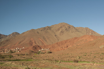 Montañas rojas de Marruecos