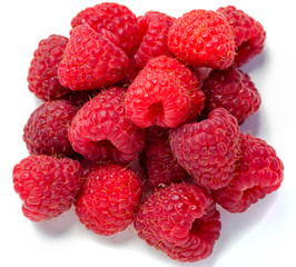 Raspberry hill on a white background. Isolated on white.
