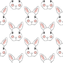 Seamless Pattern with Rabbit