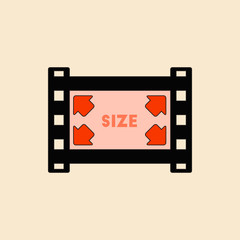 movie frame Vector illustration in flat style film strip size