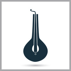 Jew's-harp music instrument icon. Simple design for web and mobile