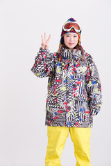 ウィンタースポーツ・女性(白バック)