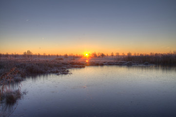 Obraz premium Over veen landschap