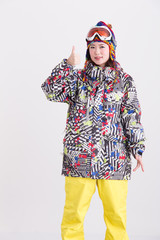 Fototapeta premium ウィンタースポーツ・女性(白バック)