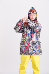 ウィンタースポーツ・女性(白バック)