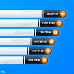 Corporate business chart template on bright blue background. Useful for presentations and advertising.