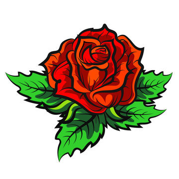 Rose silhouette vector