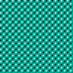 Cute pixelated pattern with simple geometric shapes. Useful for textile and interior design.