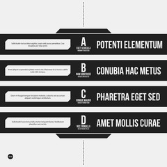 Obraz premium Monochrome menu template in strict style. Useful for presentations and web design.