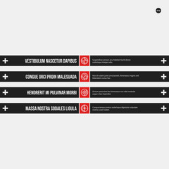 Fototapeta premium Monochrome menu template in strict style. Useful for presentations and web design.