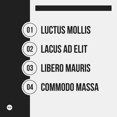 Monochrome menu template in strict style. Useful for presentations and web design.