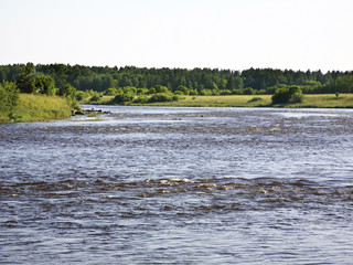 Obraz premium Onega river near Kargopol. Russia