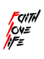 Faith love life live faith love love text font jesus christ cool design round king