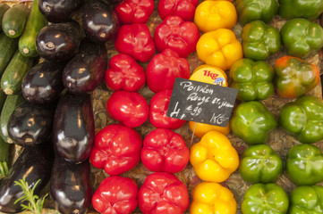 Eggplant and Peppers, Paris Market