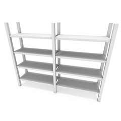 Storage stack. 3D render isolated on white. Platform or Stand Illustration. Template for Object Presentation.